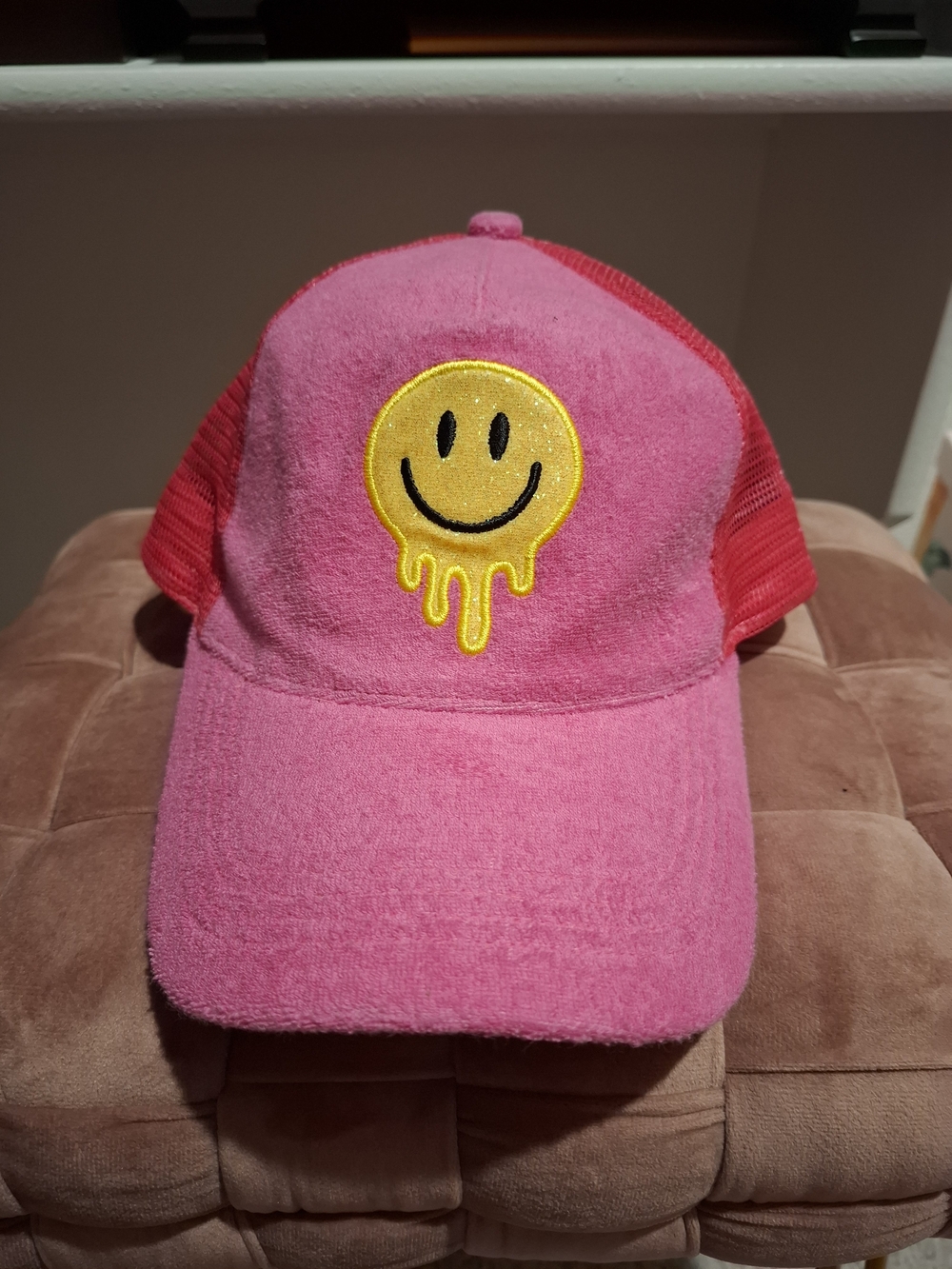 D&Y Pink Mesh Cap with Purple David and Young Label